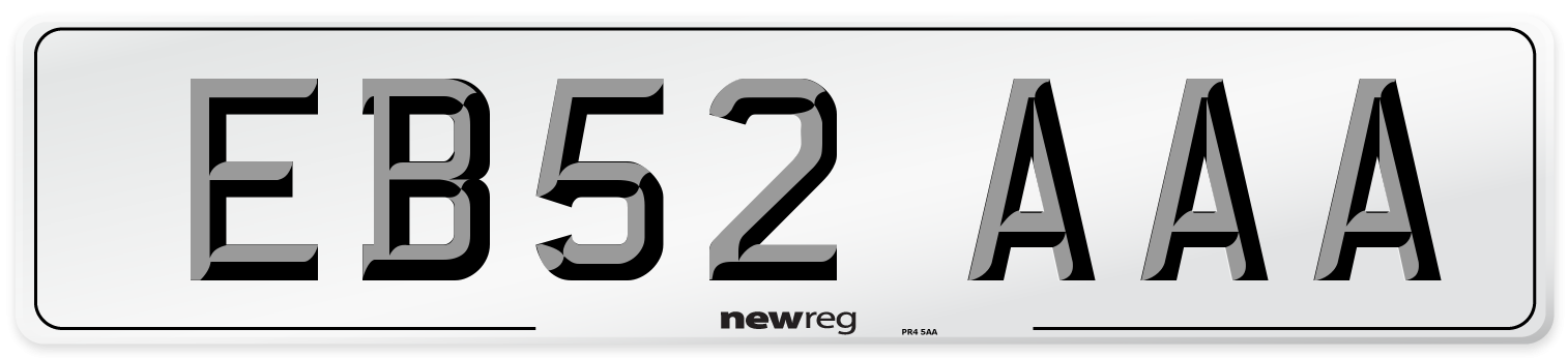 EB52 AAA Number Plate from New Reg